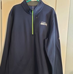 NWT Seahawks 1/4 Zip Jacket - Majestic 2XL